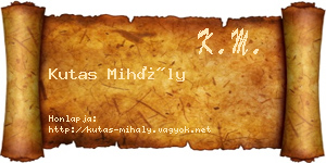 Kutas Mihály névjegykártya