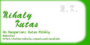 mihaly kutas business card